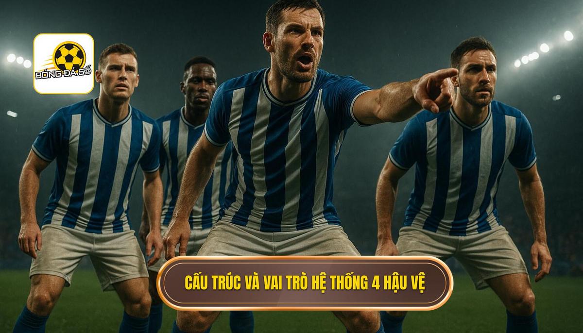 Cấu trúc cơ bản và vai trò của các vị trí trong hệ thống 4 hậu vệ